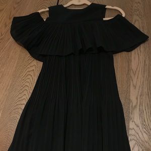Saks Fifth Avenue black pleated dress